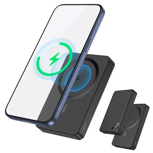 Power Bank Inalámbrica 1H 5000 mAh - Celular cargándose de forma inalámbrica sobre la batería portátil 1H Gar276