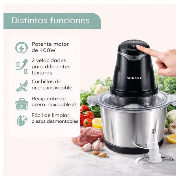 Procesador de almentos Sonaky Funciones