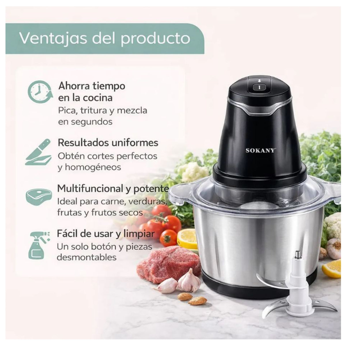 Procesador de almentos Sonaky Ventajas