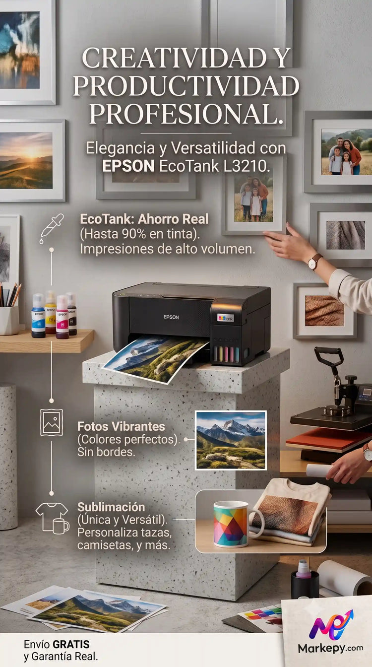 Impresora Epson L3210 EcoTank color negro